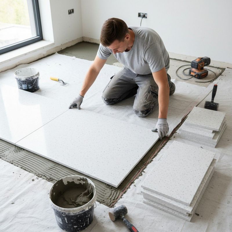 White Granite Tile Repair