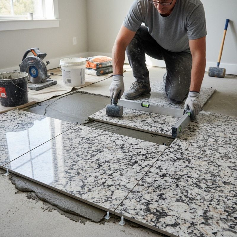 White Granite Tile Repair