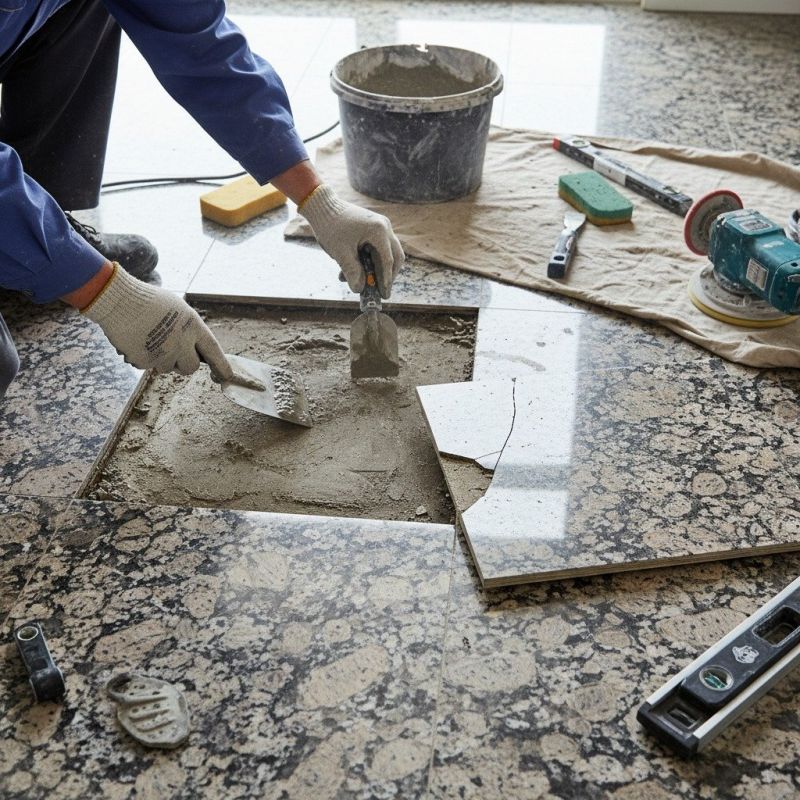 White Granite Tile Repair